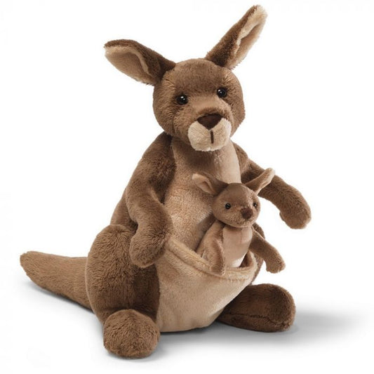 Gund Jirra 25cm Kangaroo & Removeable 10cm Joey Plush