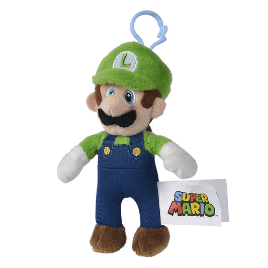 Licensed Super Mario Clip On Keyring Plush 13cm - Luigi