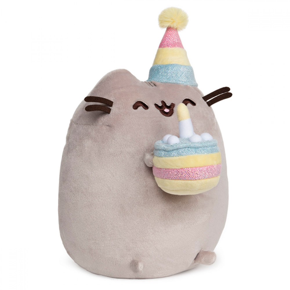 Pusheen the Cat Birthday Plush with Cake 24cm